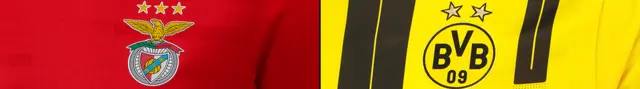 Escudos de Benfica y Borussia Dortmund
