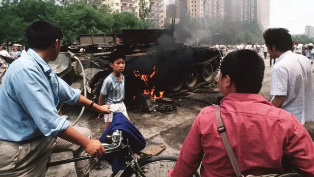 ภาพหลังสิ้นสุดเหตุนองเลือด 4 มิ.ย. 1989