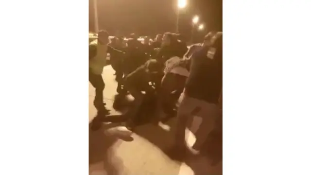 Şansal'a apronda saldırı görüntüleri