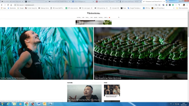 Giao diện của trang mạng Vietcetera