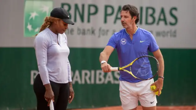 अपने कोच के साथ सेरेना विलियम्स