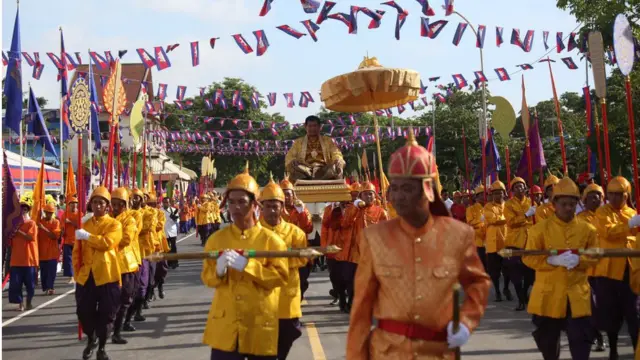 Hình tư liệu 'Lễ cày hoàng gia' (royal ploughing) ở Campuchia