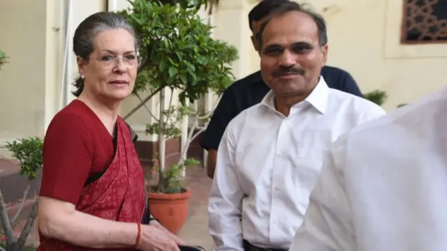 ادھیر رنجن چوہدری اور سونیا گاندھی