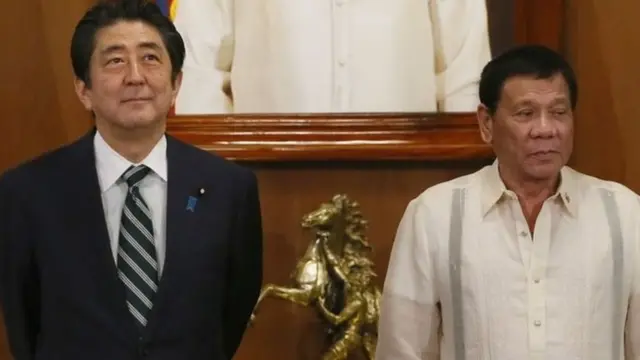 安倍晋三和菲律宾总统杜特尔特