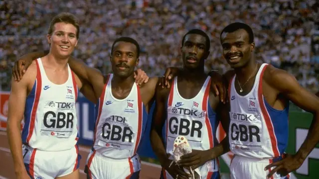 டெரிக் ரெட்மண்ட் உட்பட பிட்டனின் ரிலே அணி