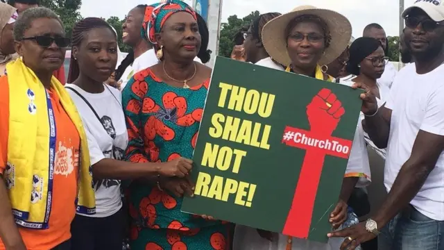 #Churchtoo protesters