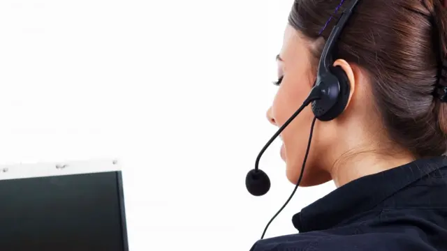 Recepcionista (imagen de archivo)