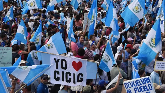 Protesta contra Otto Pérez Molina en 2015.