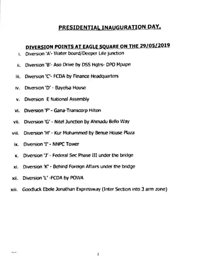 Dis na di list of roads wey go block on May 29 inside Abuja