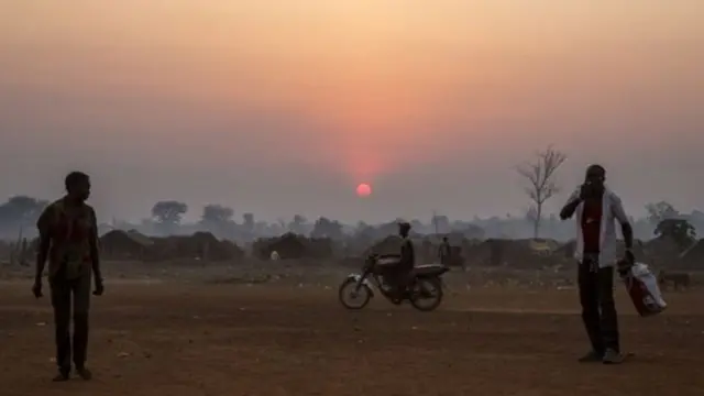 Kambi ya wakimbizi wa ndani katika eneo la Kaga-Bandoro, mashariki mwa Bossangoa Katika Jamuhuri ya Afrika ya kati