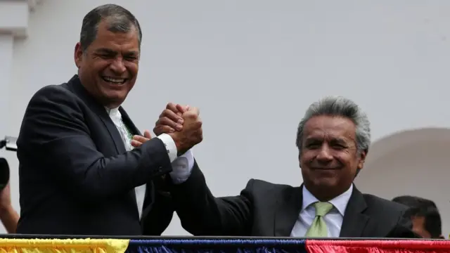 Rafael Correa con Lenín Moreno.