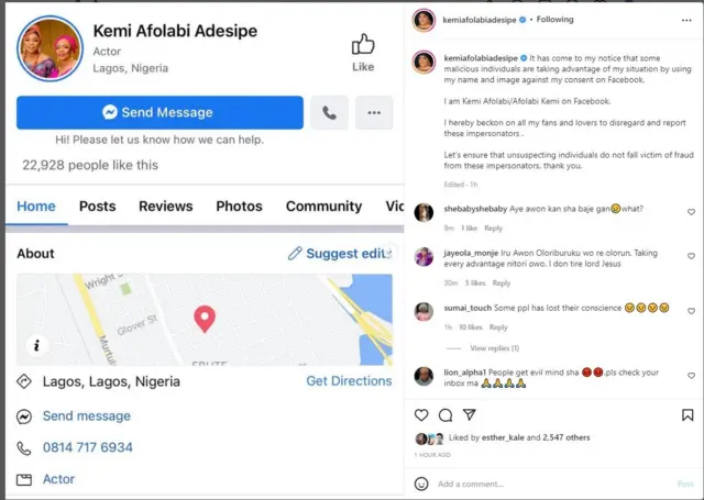 Ohun ti Kemi Afolabi kọ soju opo Instagram rẹ