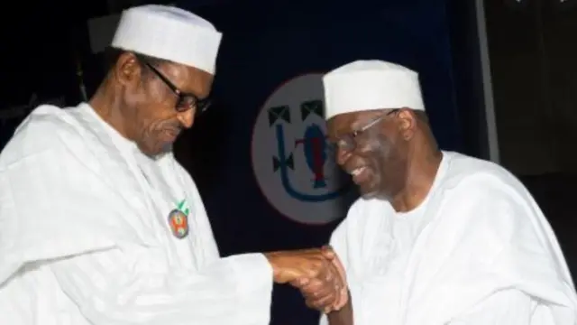 Aarẹ Muhammadu Buhari ati Ọjọgbọn Ibrahim Gambari