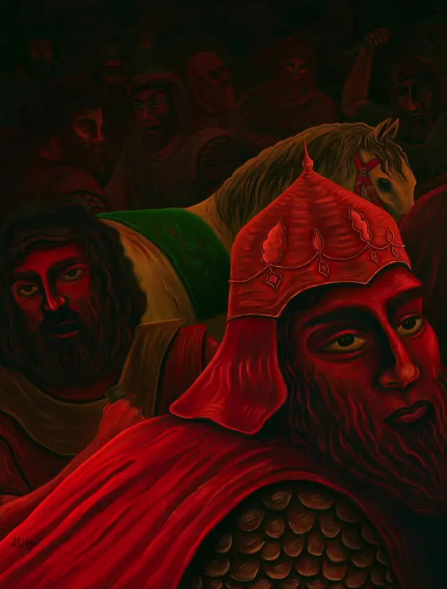 عمل بعنوان "مغيب الحسين" لعلي نجدي من لبنان