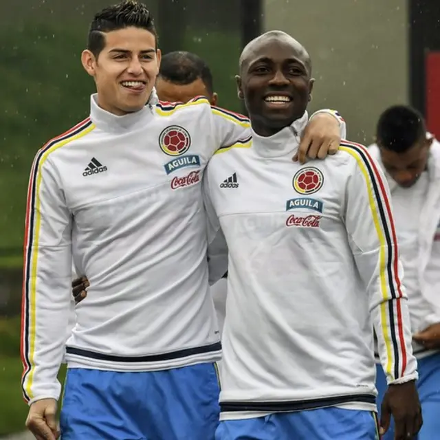 James Rodríguez y Pablo Armero