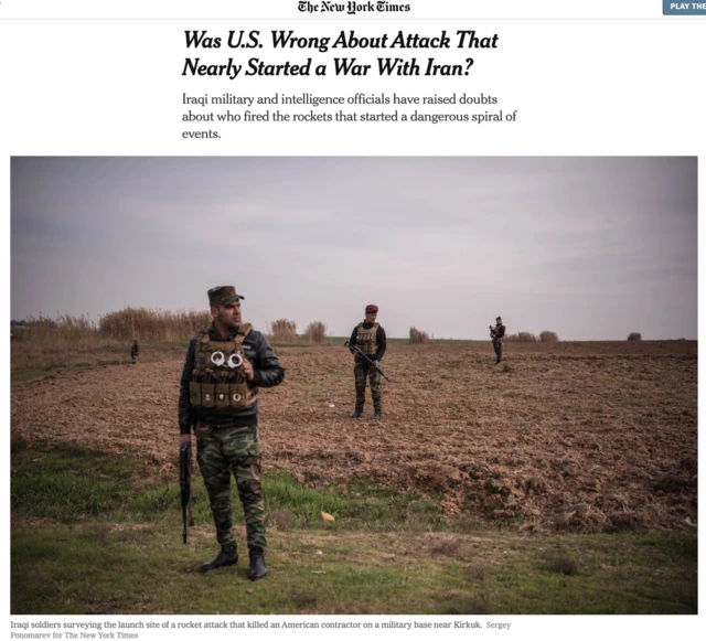 حمله راکتی به پایگاه کی-۱ کرکوک زمینه ساز تحولاتی شد که در نهایت با کشتن قاسم سلیمانی به اوج خود رسبد و ایران و آمریکا را تا مرز درگیری نظامی همه جانبه پیش برد