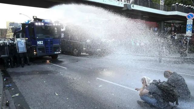 Разгон демонстрации в Гамбурге