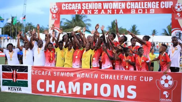 Timu ya Kenya ya kandanada upande wa akina dada Harambee Starlets ndio mabingwa wa Cecafa 2019