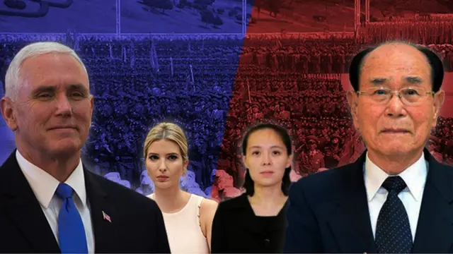 평창을 찾는 미국과 북한의 고위급 인사들