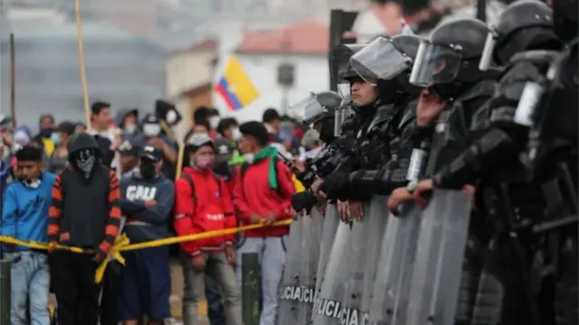 Protesto no Equador