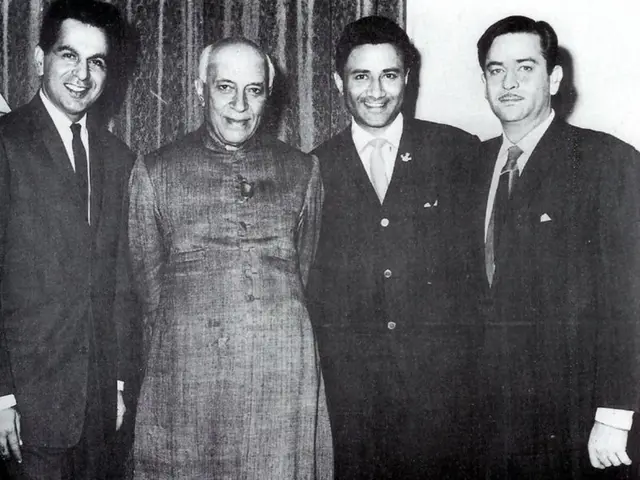 دلیپ کمار، جواہر لعل نہرو، دیو آنند اور راج کپور