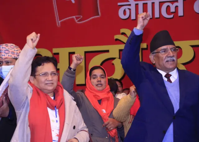 प्रचण्ड र पम्फा भुसाल