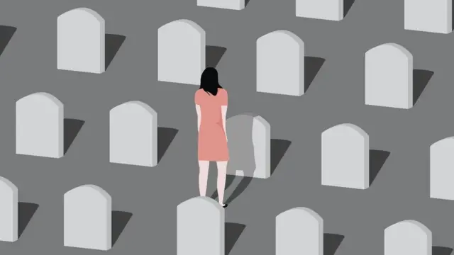 శ్మశానంలో మహిళ