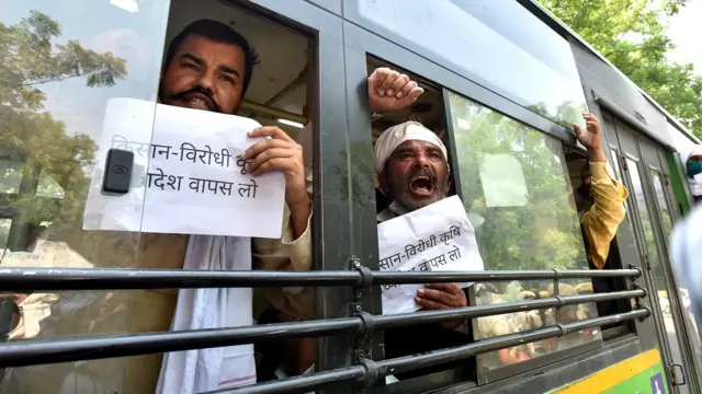 हरियाणा में किसानों का प्रदर्शन