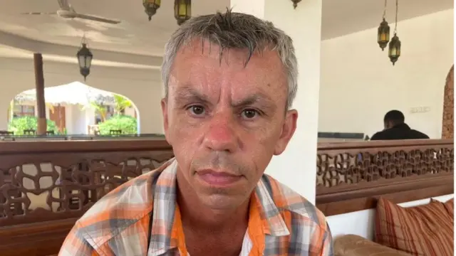 Bielov Oleksii mmoja wa watalii kutoka Ukraine aliye Zanzibar