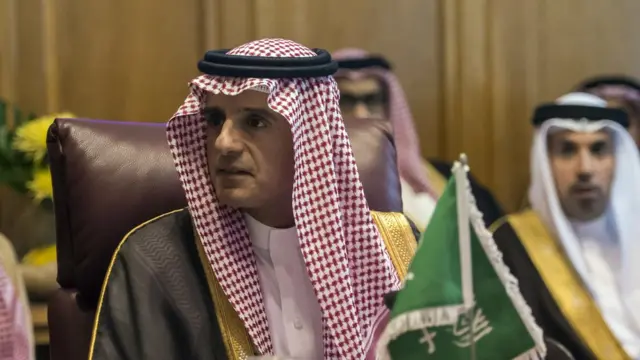 عادل الجبير وزير خارجية السعودية في الاجتماع أمس