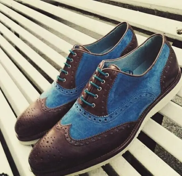 jean and brown leather shoes