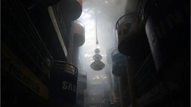 لاہور حفیظ سینٹر آتشزدگی