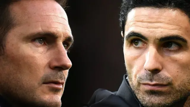 Chelsea head coach Frank Lampard and Arsenal counterpart Mikel Arteta