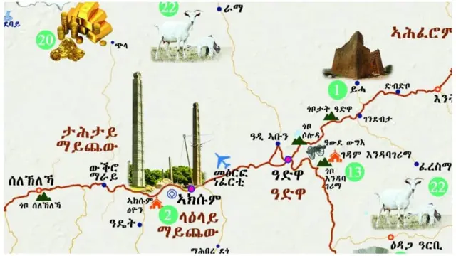 ፀጋታት ቱሪዝም ትግራይን ዘላልይ ካርታ