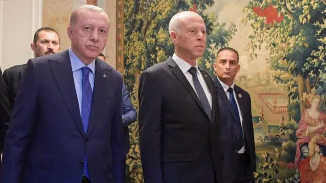 الرئيس التركي رجب طيب أردوغان ونظيره التونس قيس سعيد