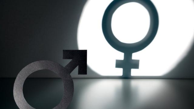 Símbolos de los géneros masculino y femenino.