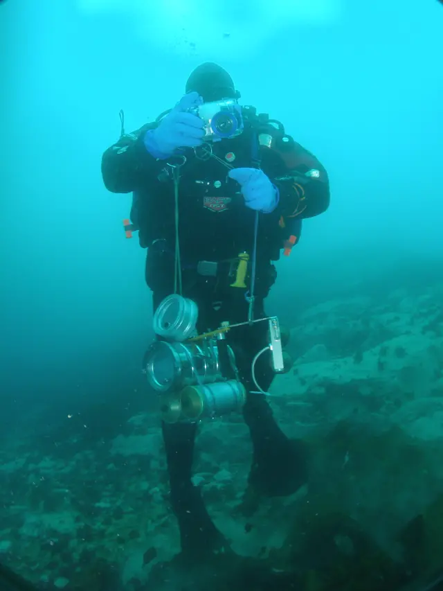 Ныряльщик в полной "амуниции"