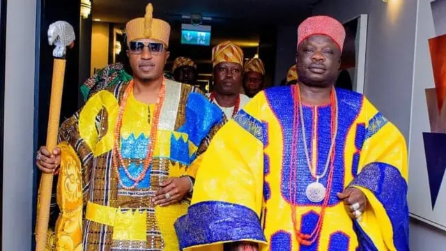 Olofa of offa Oba Muftau Oloyede Gbadamosi and Emperor Telu1