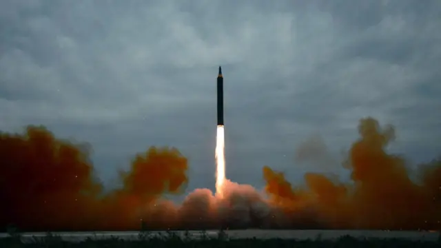 Испытания ракеты в КНДР