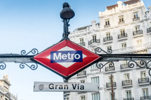 Cartel del metro Gran vía