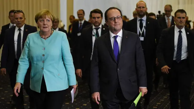 Angela Merkel e François Hollande