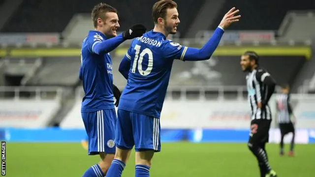 Jamie Vardy and James Maddison