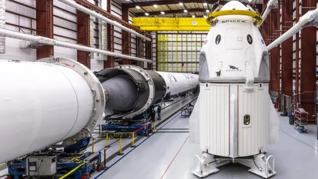 Crew Dragon and Falcon 9 rocket