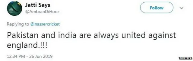 જતી સ્પીક્સ નામના યૂઝરનું ટ્વીટ