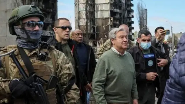 .UN chief Antonio Guterres is in Ukraine for talks with President Zelensky