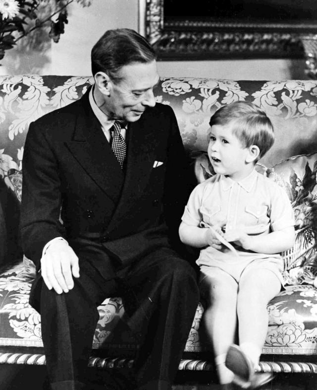 King George VI with his grandson Prince Charles