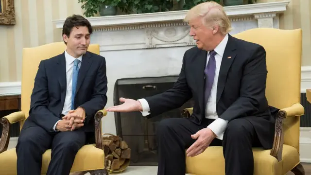 Justin Trudeau y Donald Trump.
