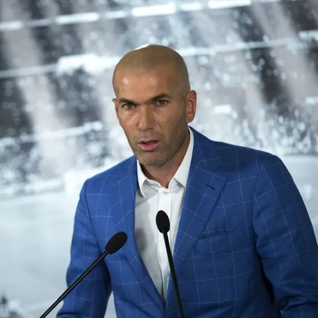 Zidane durante su presentación