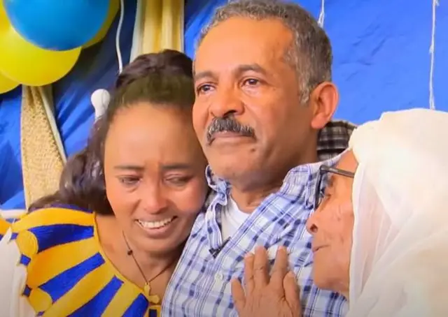 Mussie Kahsay Tesfagergis's mother, Zenebech, made an appeal on Ethiopian TV
