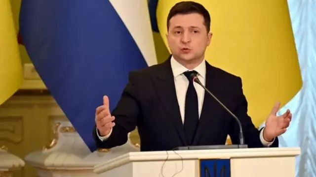 Le président ukrainien Volodymyr Zelensky